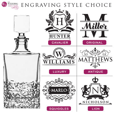 Premium Custom Engraved Decanter - Personalized with Name