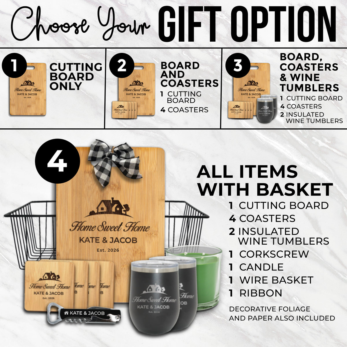 Personalized Build Your Own Bamboo Realtor Closing Gift - Heritage Style