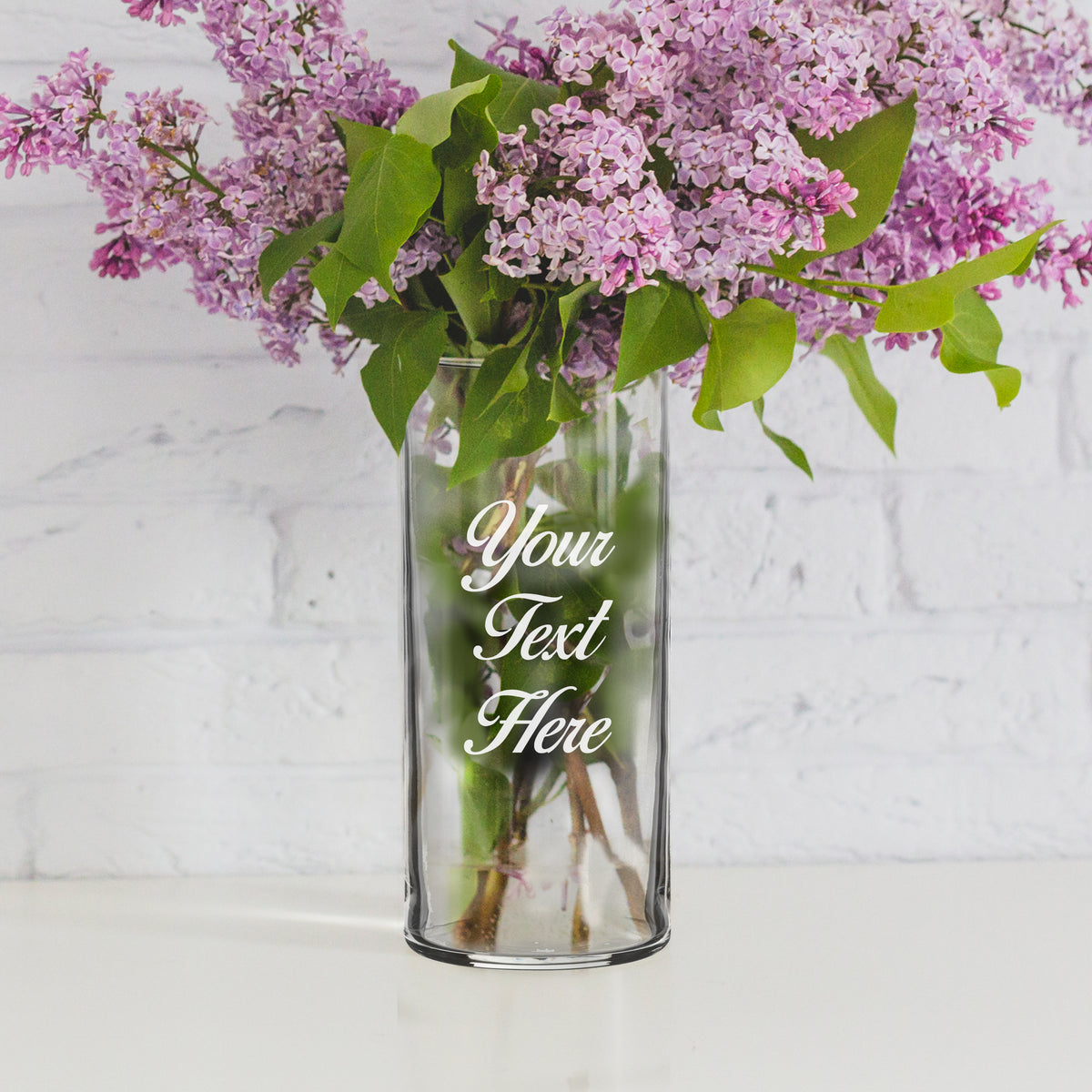 Personalized Glass Flower Vase – Custom Etched & Engraved Vase for Mother's Day, Valentine's Day or Birthday Gifts