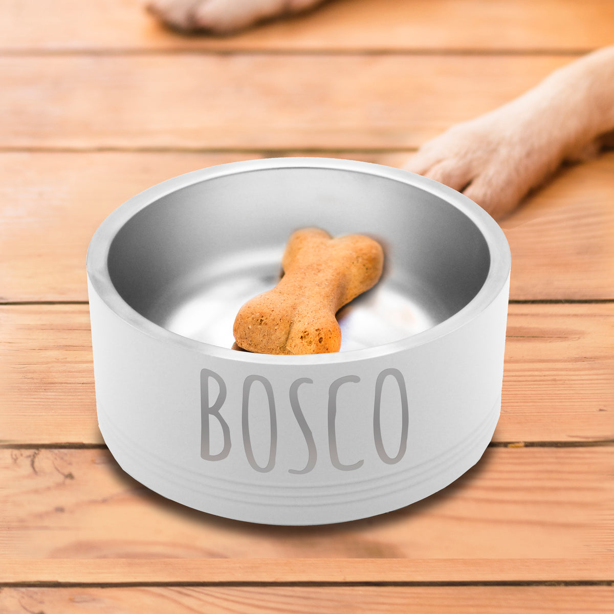 Personalized Stainless Steel Dog, Cat or Pet Bowl for Water and Food with Non Slip Bottom