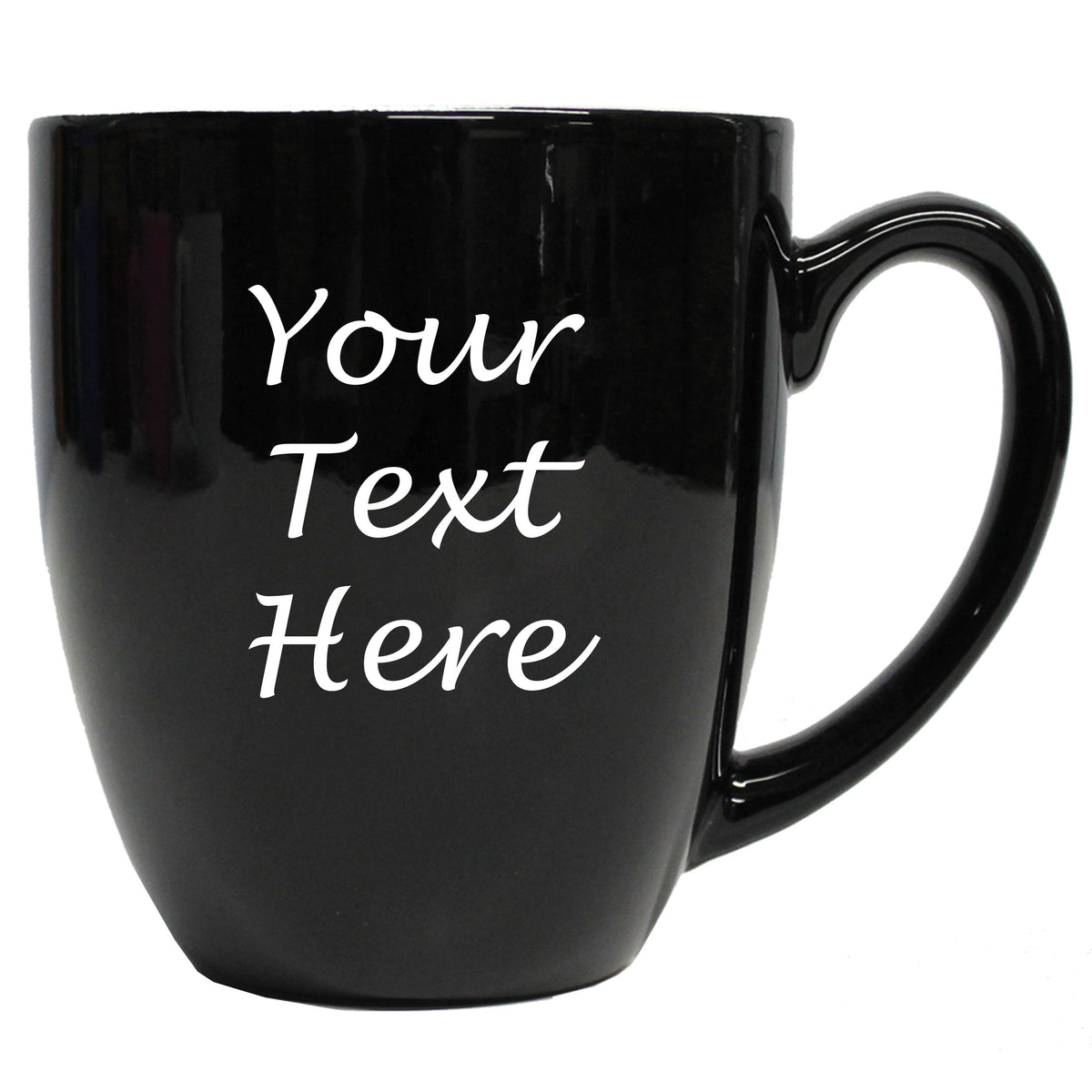Custom Engraved Latte Coffee Mug and Personalized Tea Cup With Your Text
