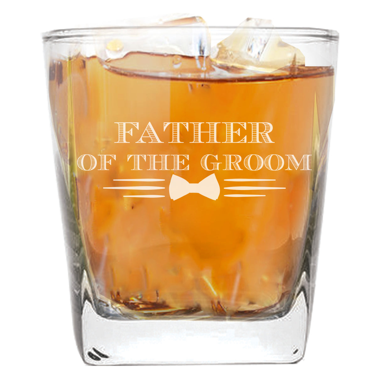 My Personal Memories Bow Tie 9 oz Whiskey Rocks Gift Glass for Groomsmen, Best Man and more