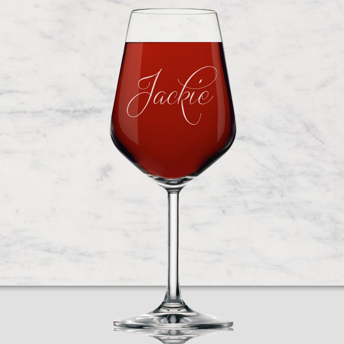 Personalized 16 oz Wine Glass with Stem with Name and Initial