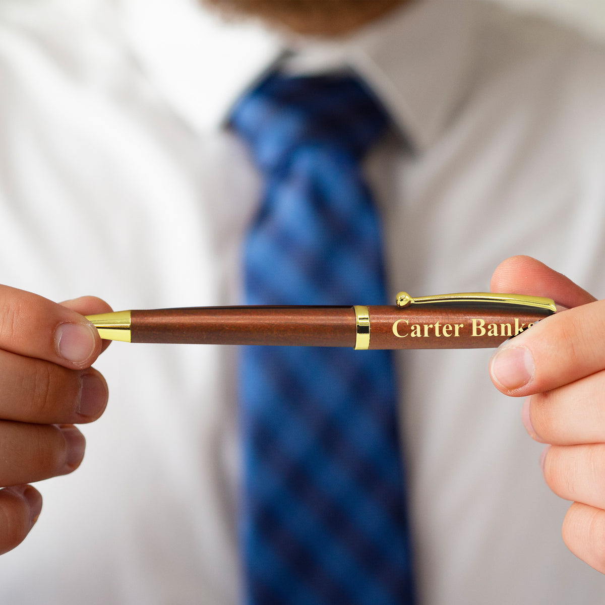 Custom Ballpoint Pen with Personalized Case - Wood Pen Set for Lawyers, Doctors, Teachers, Graduates, Students