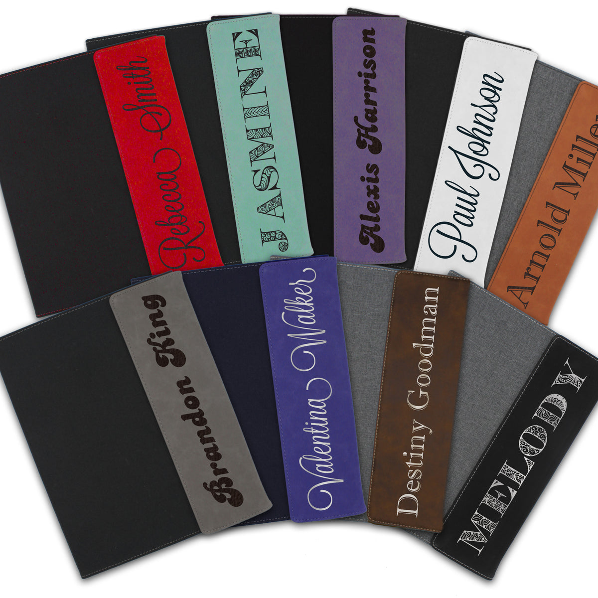 Personalized Canvas Portfolio for Business, Student, Teacher, Graduation - Vertical 1 Line Engraving