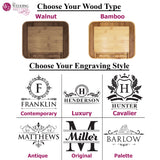 Personalized Premium Charcuterie Cheese Board Tray Set with Spreader Utensil Tools with Any Name