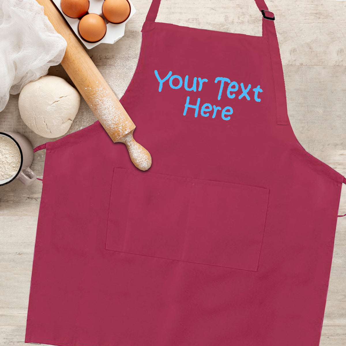 Custom Personalized Apron for Adults, Men, Women, Grill, Kitchen - Add any Name or Text
