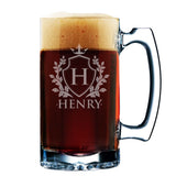 Personalized 12 oz Beer Mug – Custom Engraved Beer Glass with Name for Birthday, Christmas or Father's Day Gift