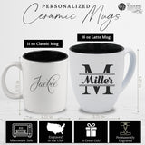 Custom Engraved Coffee Latte Mug - Personalized Coffee and Tea Cup