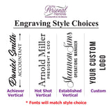 Personalized Canvas Business Work Portfolio - Professional Vertical 2 Lines Engraving