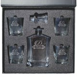 Personalized Whiskey Decanter Set with Glasses and Gift Box Set - Fancy Design