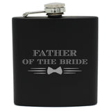 My Personal Memories Bow Tie Groomsman, Best Man, Groom 6 oz Flask Gift for Bachelor Party