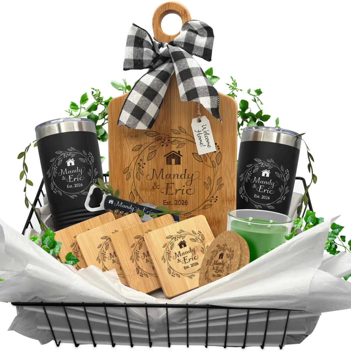 Personalized Build Your Own Bamboo Realtor Closing Gift - Hearth Style