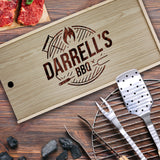 Personalized Premium BBQ Grill Tool Set – King of the Grill Custom Engraved Barbecue Utensils Gift for Dad or Father's Day