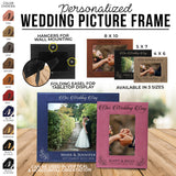 Personalized Wedding Gift Picture Frame - Custom Engraved Newlywed Photo Gifts