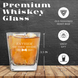 My Personal Memories Bow Tie 9 oz Whiskey Rocks Gift Glass for Groomsmen, Best Man and more