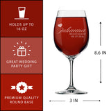 Personalized Bridesmaids Wedding Party Wine Glasses with Stem