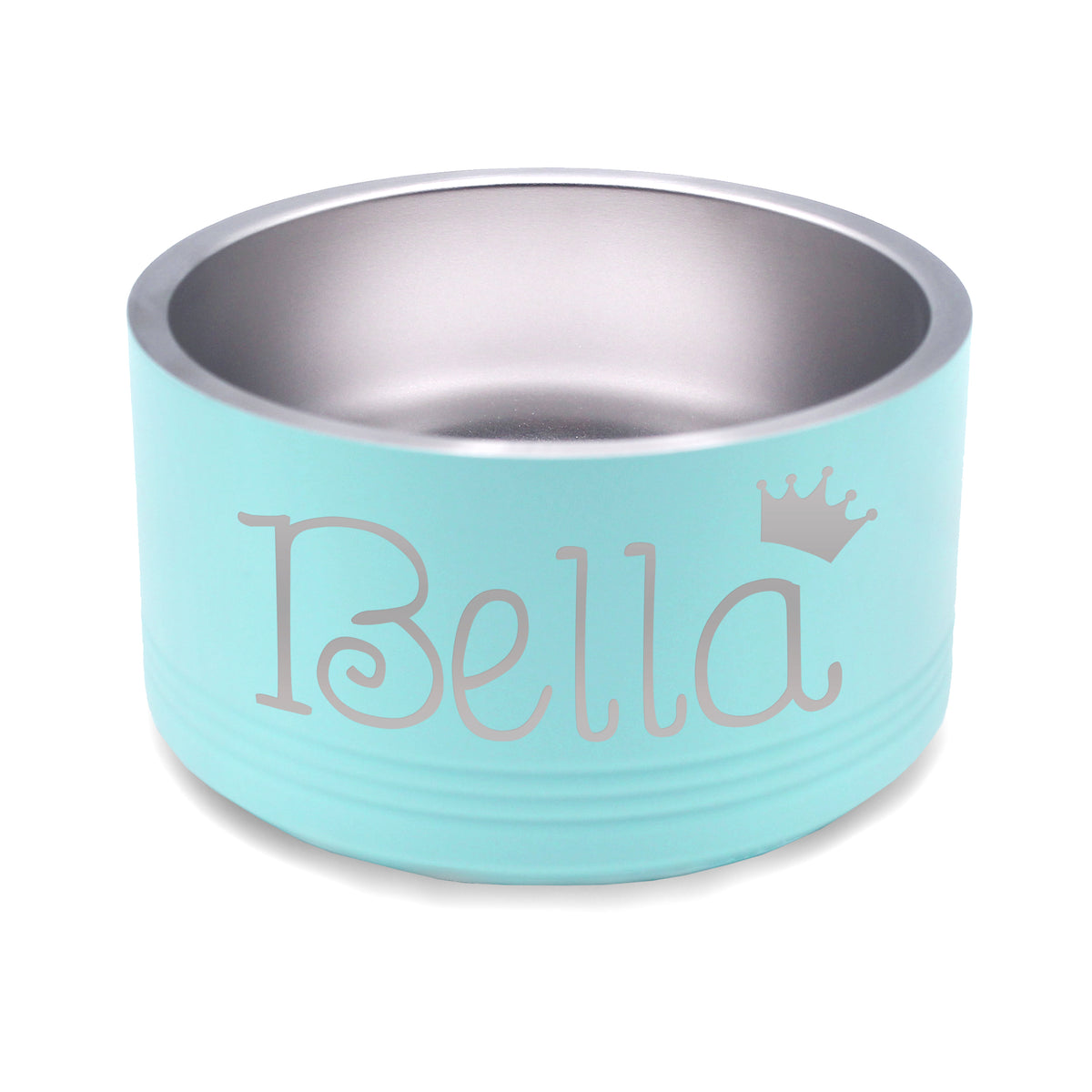 Personalized Stainless Steel Dog, Cat or Pet Bowl for Water and Food with Non Slip Bottom