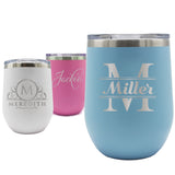 Personalized 12 oz Insulated Stemless Wine Tumbler - WPS Designs