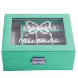Personalized Jewelry Box for Girls - Custom Engraved with Name and Ballerina, Mermaid, Unicorn and more