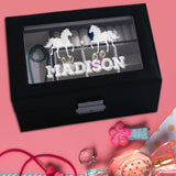 Personalized Jewelry Box for Girls - Custom Engraved with Name and Ballerina, Mermaid, Unicorn and more