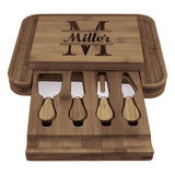 Personalized Premium Charcuterie Cheese Board Tray Set with Spreader Utensil Tools with Any Name