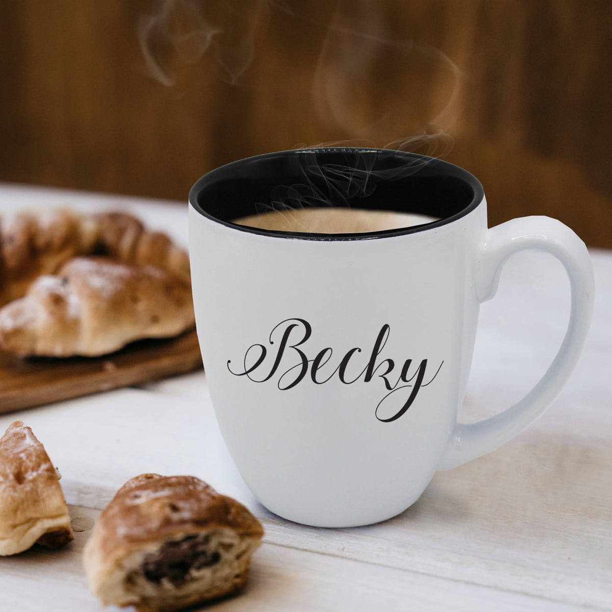 Personalized Coffee Latte Mug – Custom Monogrammed Coffee & Tea Cup with Name