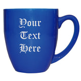 Custom Engraved Latte Coffee Mug and Personalized Tea Cup With Your Text