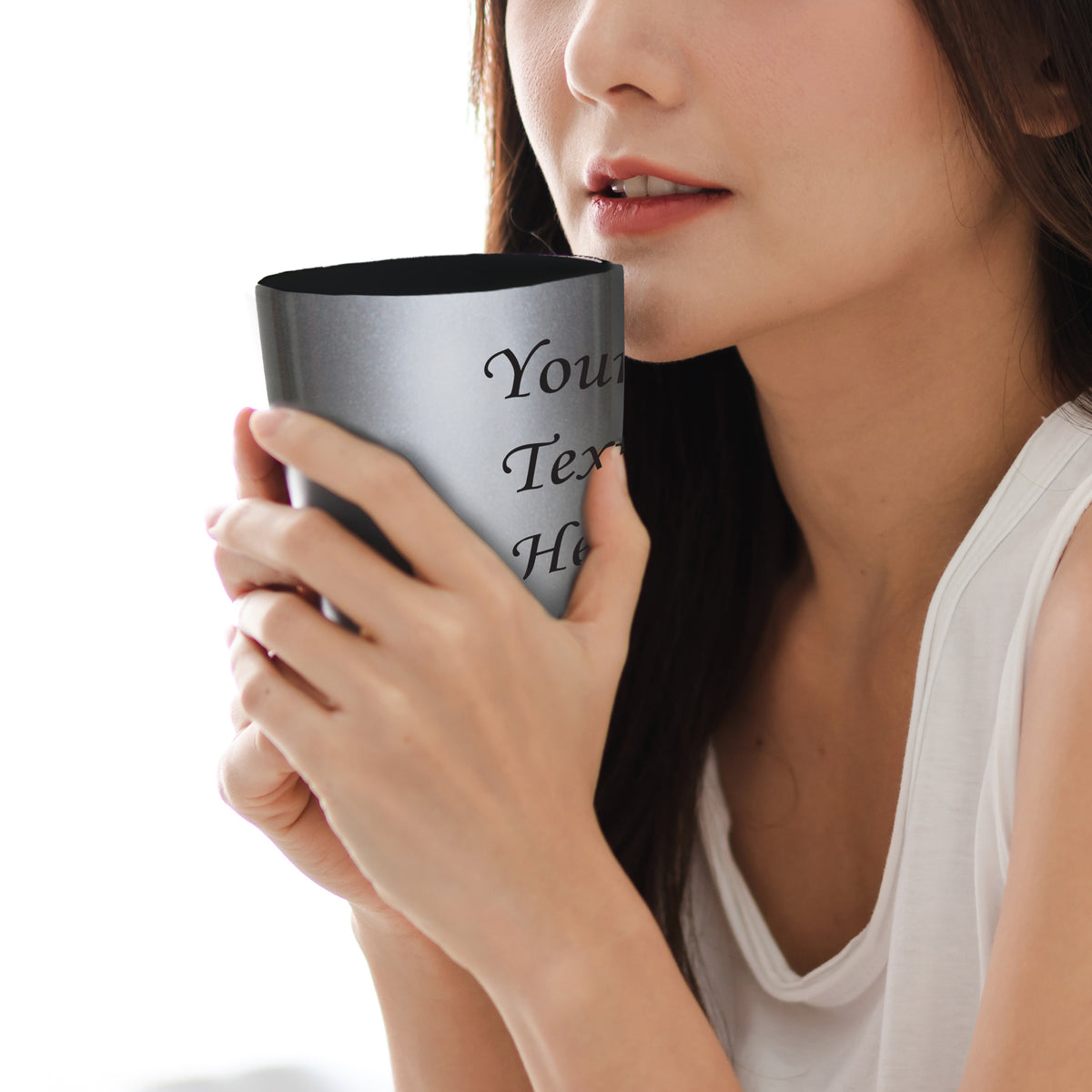 Custom Engraved Latte Coffee Mug and Personalized Tea Cup With Your Text