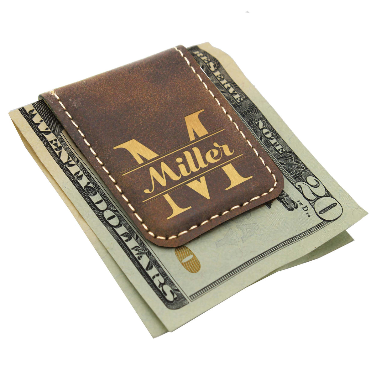 Personalized Magnetic Money Clip - Custom Engraved for Men, Him, Dad