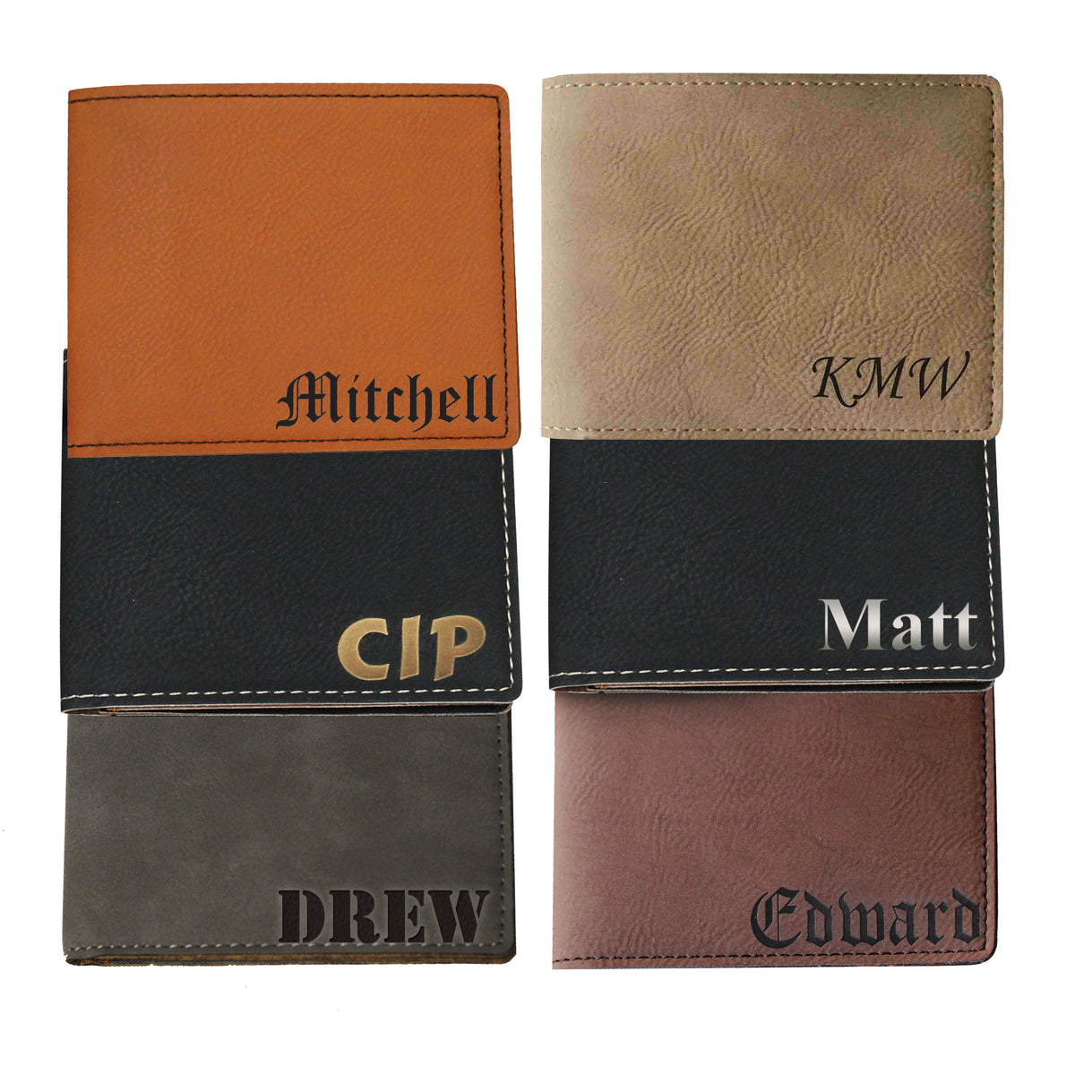 Personalized Bifold Wallet for Men – Custom Engraved Wallet with Name, Initials or Text, Gift for Him