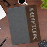 Personalized Canvas Portfolio for Business, Student, Teacher, Graduation - Vertical 1 Line Engraving