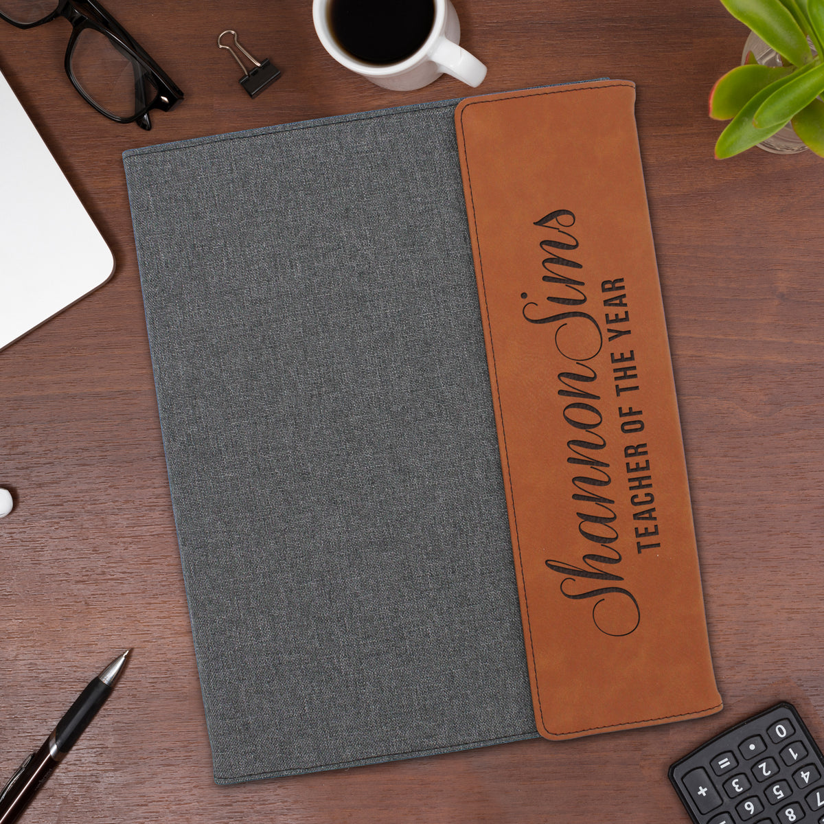 Personalized Canvas Business Work Portfolio - Professional Vertical 2 Lines Engraving