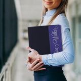 Personalized Canvas Portfolio for Business, Student, Teacher, Graduation - Vertical 1 Line Engraving