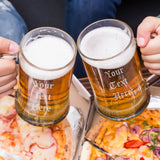 Personalized 12 oz Beer Mug with Your Custom Text