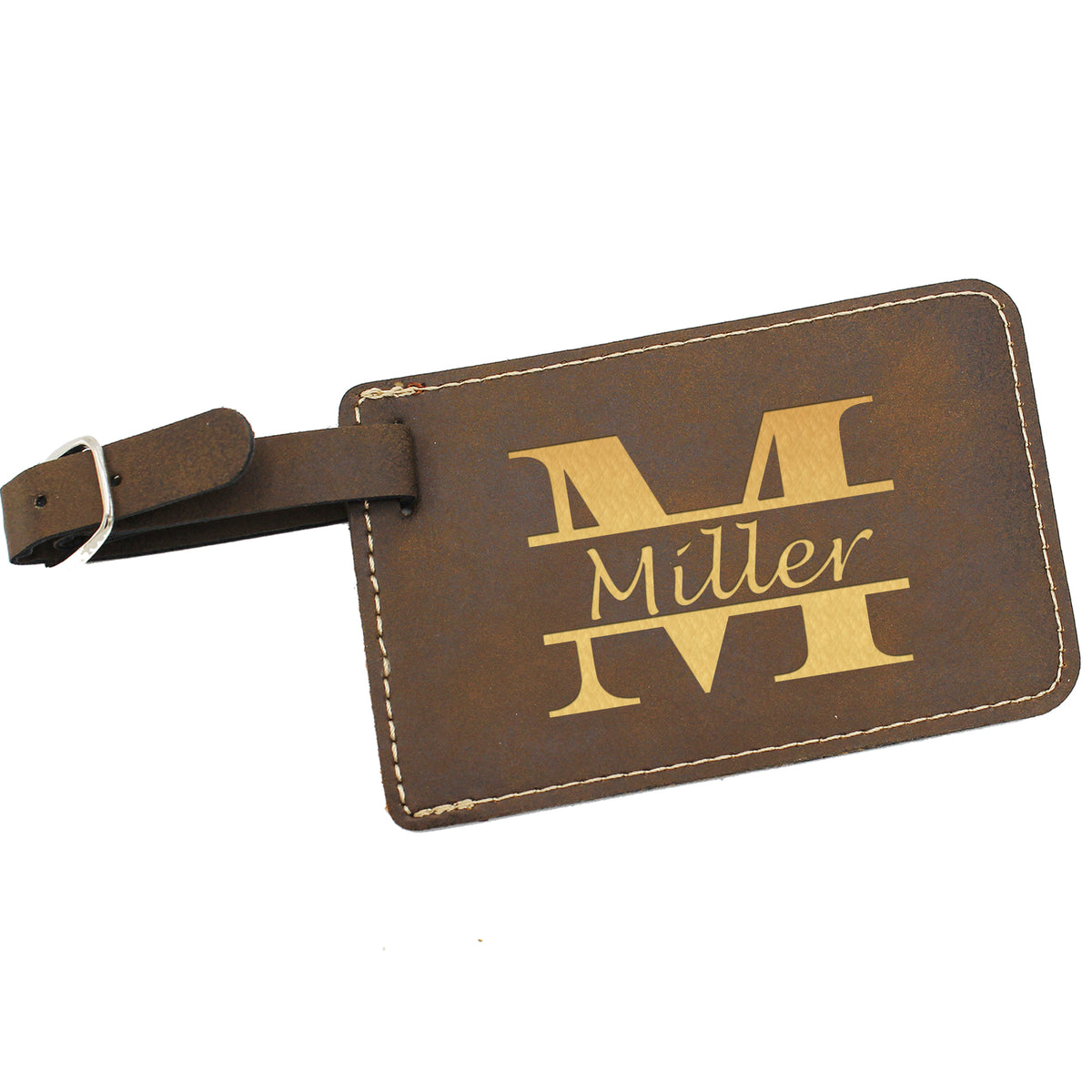 Monogrammed Luggage Tag - Engraved Personalized Custom Traveler Gift