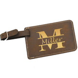 Monogrammed Luggage Tag - Engraved Personalized Custom Traveler Gift