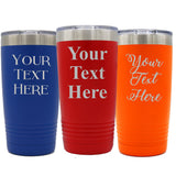 Personalized 20 oz Stainless Steel Travel Tumbler with Lid - Double-Wall Vacuum Insulated with Your Custom Text