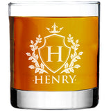 Personalized 11 oz Round Whiskey Old Fashioned Rocks Glass