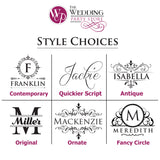 Personalized 16 oz Wine Glass with Stem with Name and Initial
