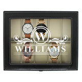 Engraved 10 Slot Watch Box for Men - Custom Personalized Gifts for Him, Husband, Boyfriend