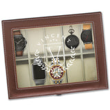 Custom Personalized Watch Storage Box Glass Display Case for Men, Him, Husband - Engraved and Monogrammed
