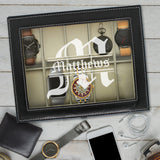 Custom Personalized Watch Storage Box Glass Display Case for Men, Him, Husband - Engraved and Monogrammed