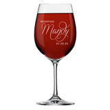 Personalized Bridesmaids Wedding Party Wine Glasses with Stem