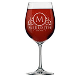 Personalized 16 oz Wine Glass with Stem with Name and Initial