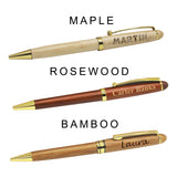 Custom Ballpoint Pen with Personalized Case - Wood Pen Set for Lawyers, Doctors, Teachers, Graduates, Students