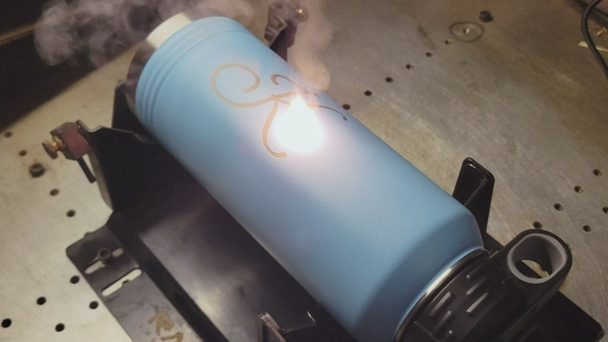 Personalized Premium 32 oz Vacuum Insulated Powder Coated Stainless Steel Sports Water Bottle with Straw